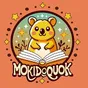 Mokidoquok logo — a curious quokka reading a book