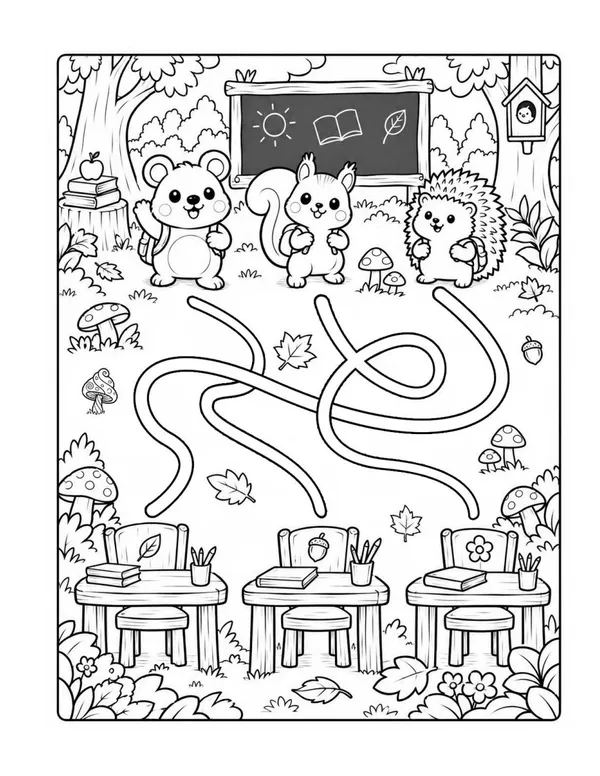 Mazes: help Moki find the way to forest school