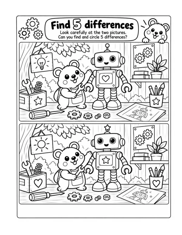 Spot the difference and other look-and-find puzzles